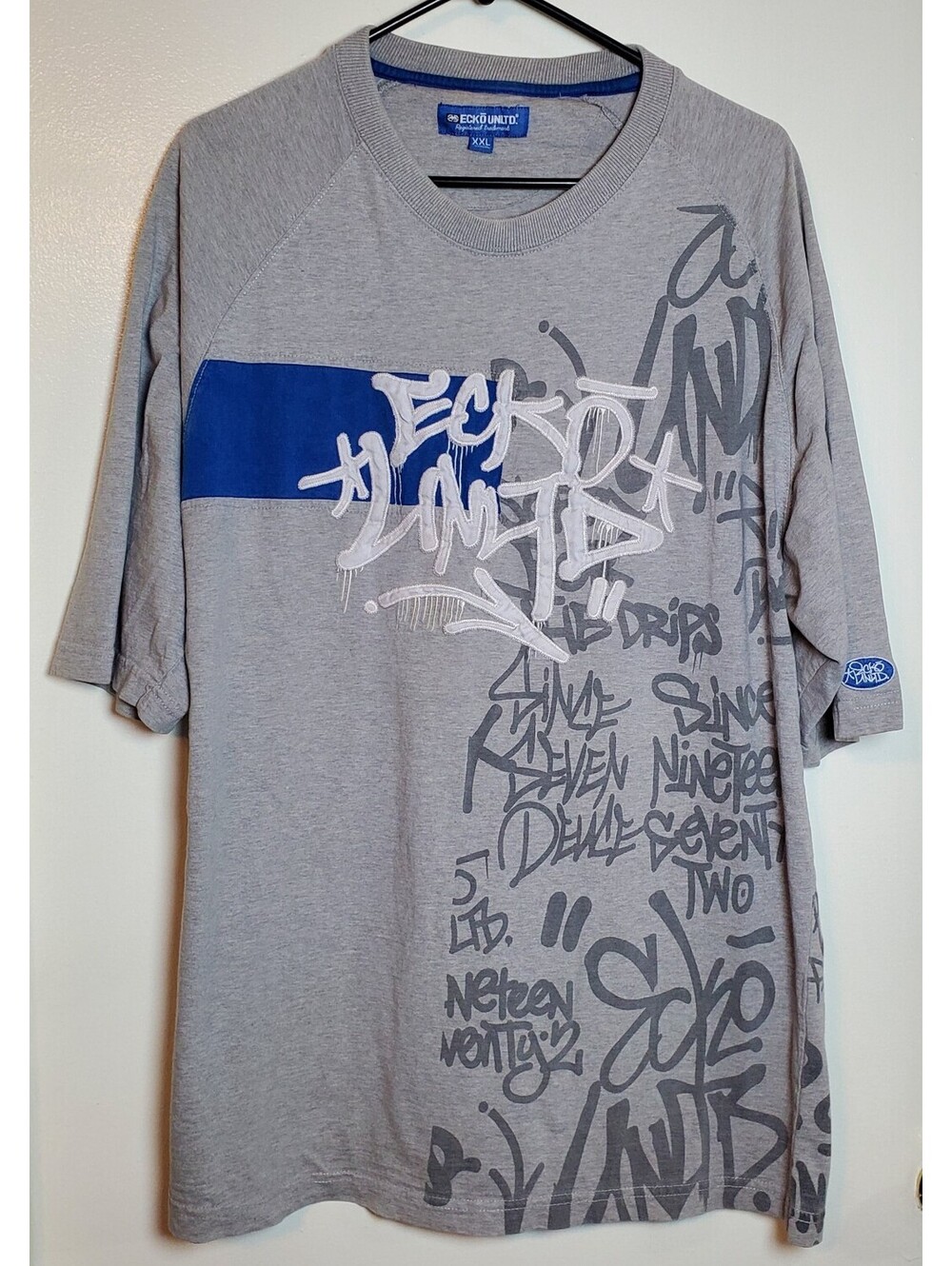 Vintage Y2K Ecko Unltd Graffiti Shirt Men’s XXL Gray Hip Hop Streetwear